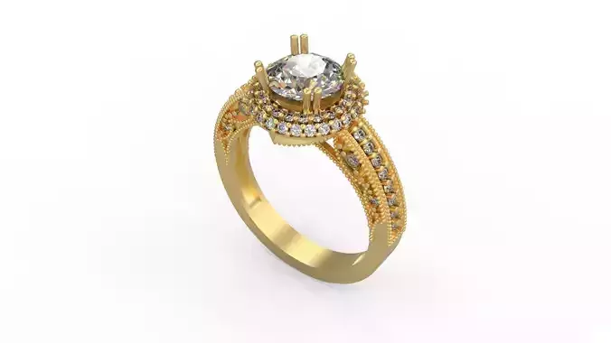 Woman Solitaire Ring 1099