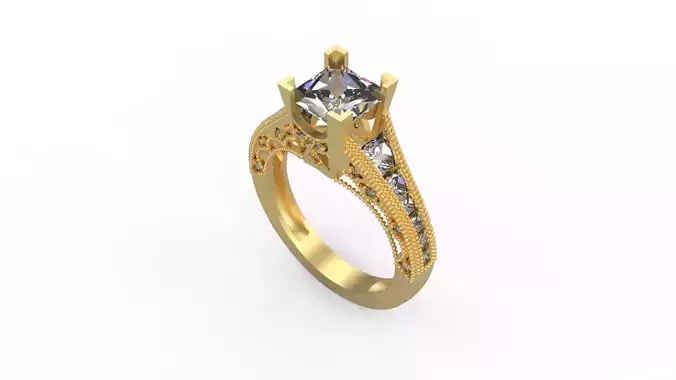 Woman Solitaire Ring 1133