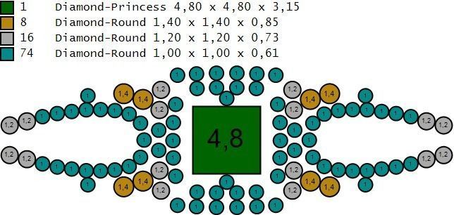 Woman Solitaire Ring 1097 3D print model_7