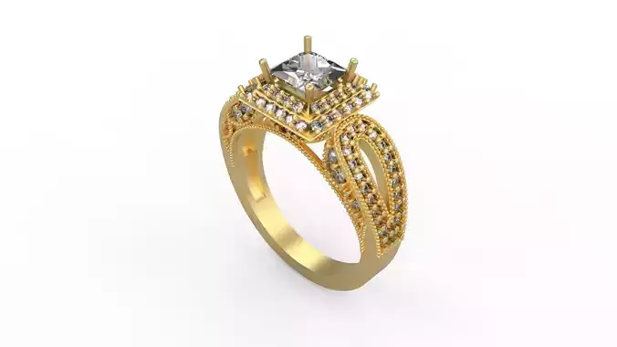 Woman Solitaire Ring 1097