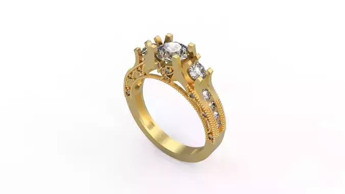 Woman Solitaire Ring 1095