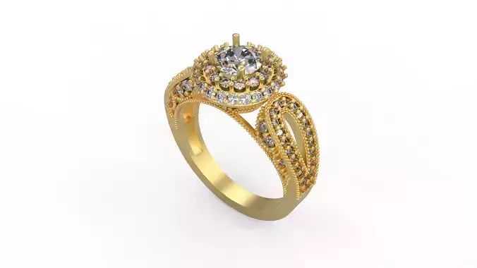 Woman Solitaire Ring 1094