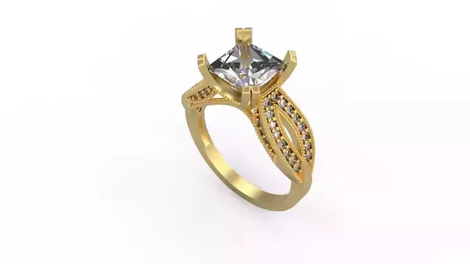 Woman Solitaire Ring 1132