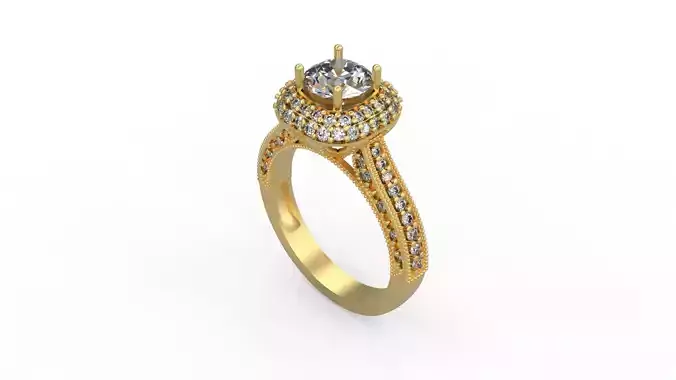 Woman Solitaire Ring 1130
