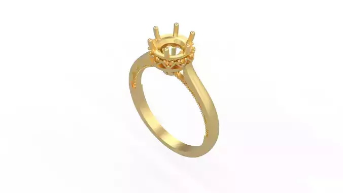Woman Solitaire Ring 1128