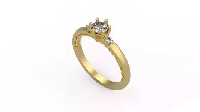 Woman Solitaire Ring 1127