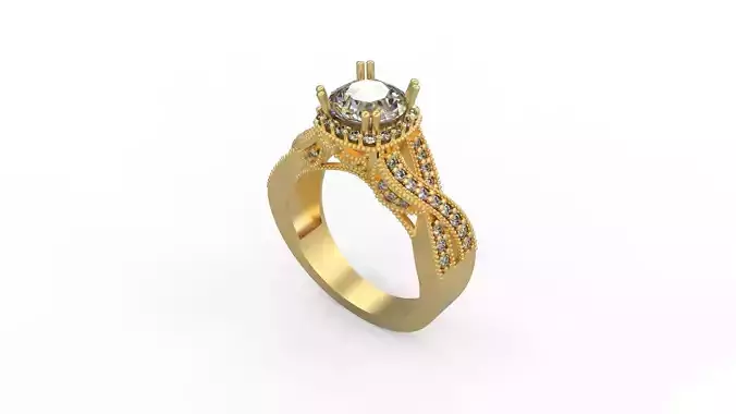 Woman Solitaire Ring 1126