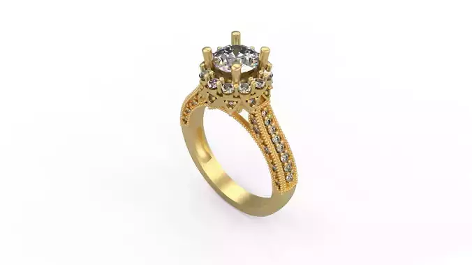 Woman Solitaire Ring 1124