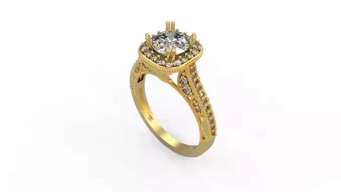 Woman Solitaire Ring 1122