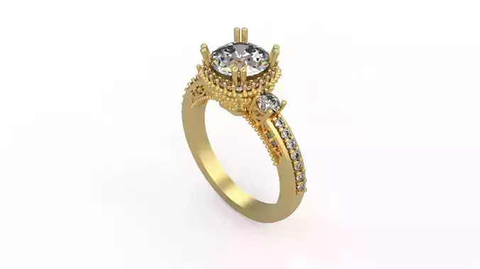 Woman Solitaire Ring 1121