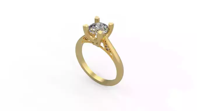 Woman Solitaire Ring 1119