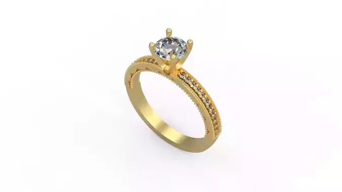 Woman Solitaire Ring 1118