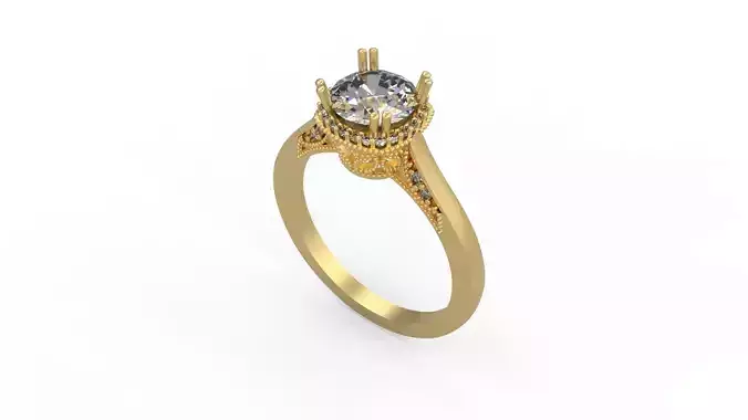 Woman Solitaire Ring 1117