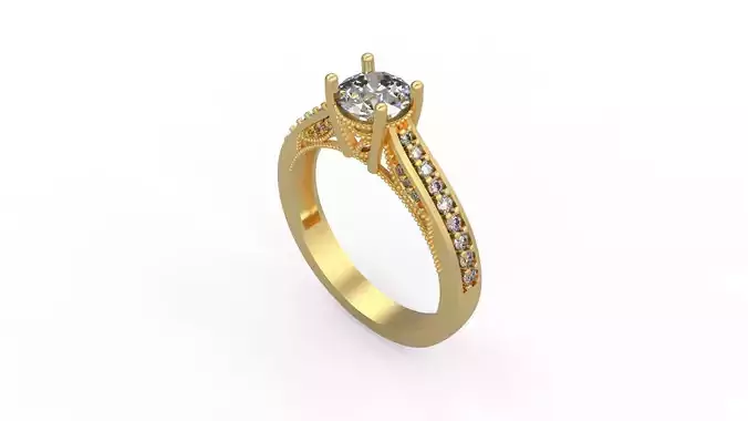 Woman Solitaire Ring 1115
