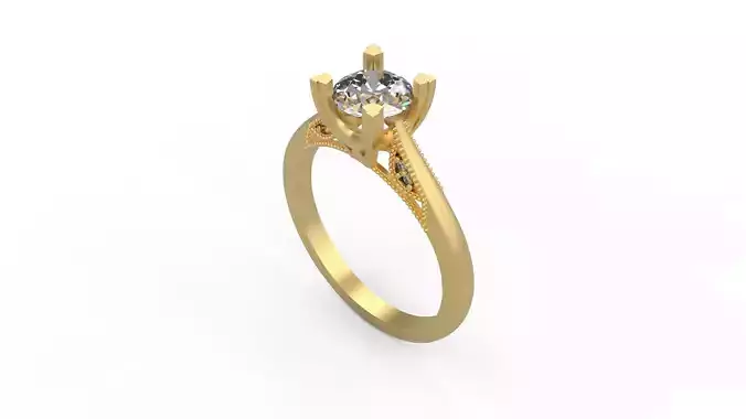 Woman Solitaire Ring 1114