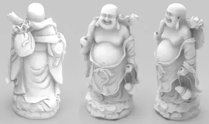 Laughing Buddha Statue for 3d print