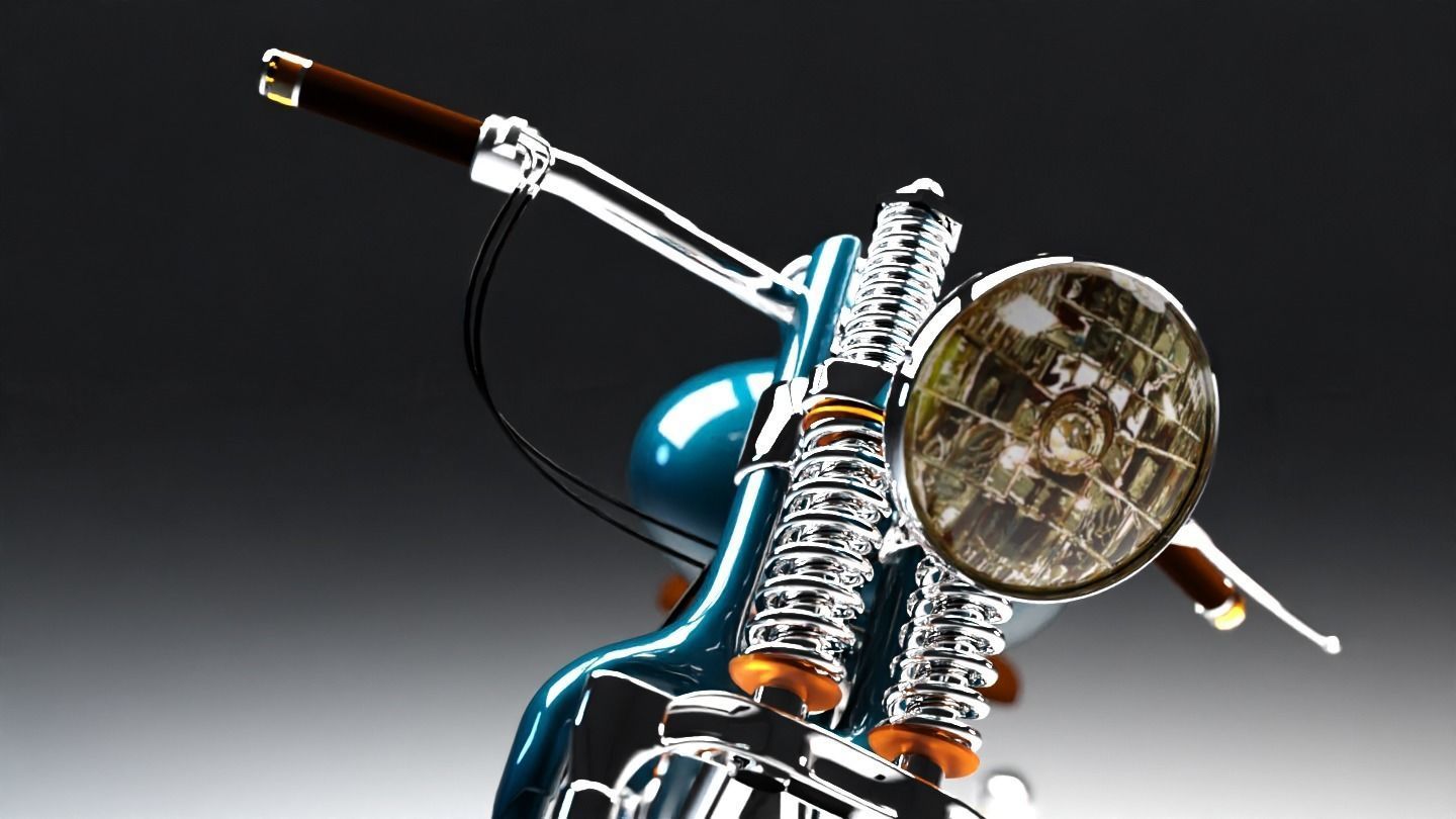 HD bobber motorcyle 3D model 3D model_6