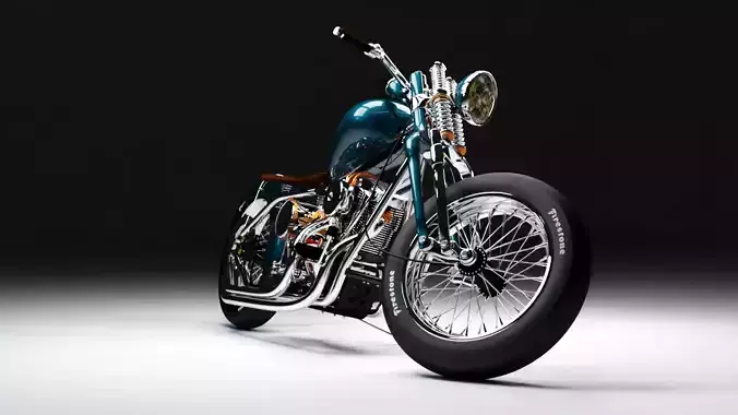 HD bobber motorcyle 3D model