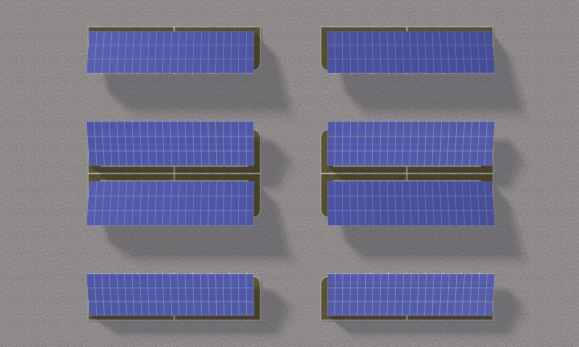 Solar carport layout 3D model_2