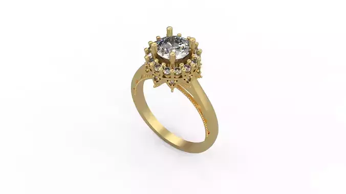 Woman Solitaire Ring 1140