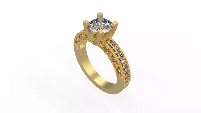 Woman Solitaire Ring 1161