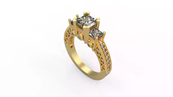 Woman Solitaire Ring 1138