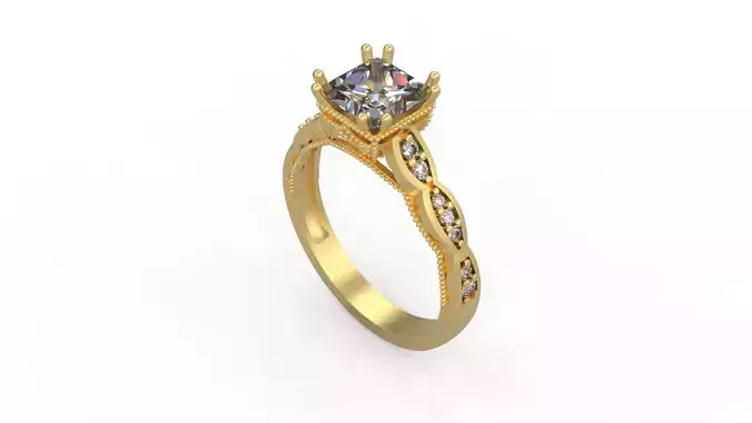 Woman Solitaire Ring 1135