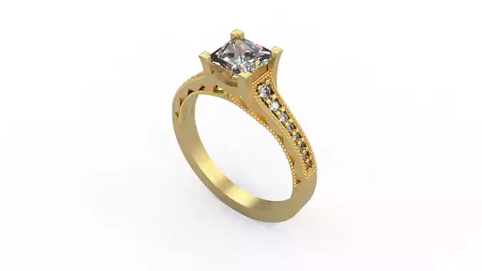 Woman Solitaire Ring 1142