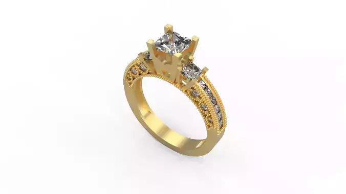 Woman Solitaire Ring 1151