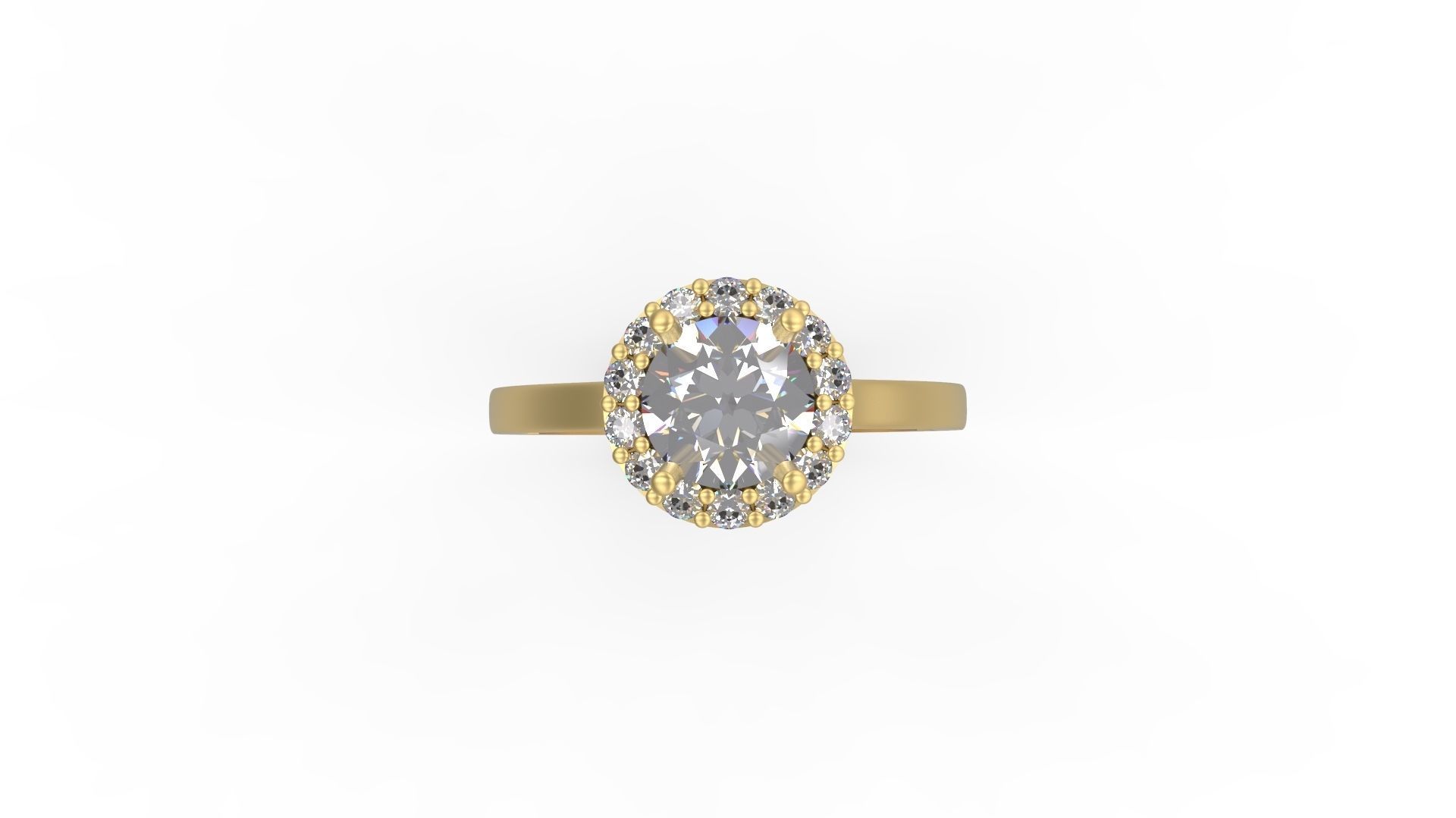 Woman Solitaire Ring 1162 3D print model_4