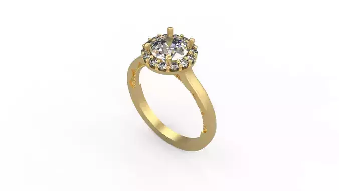 Woman Solitaire Ring 1162