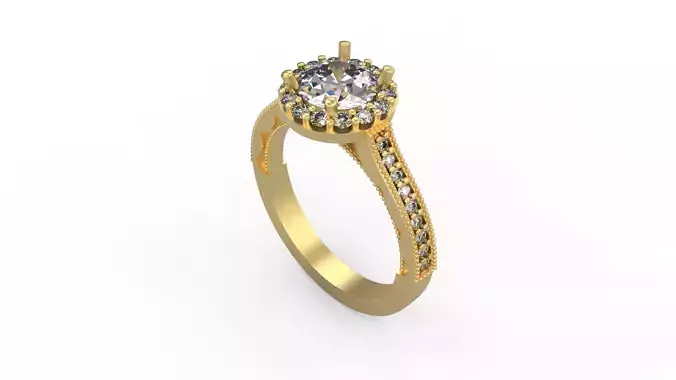 Woman Solitaire Ring 1145