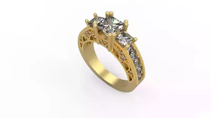 Woman Solitaire Ring 1144