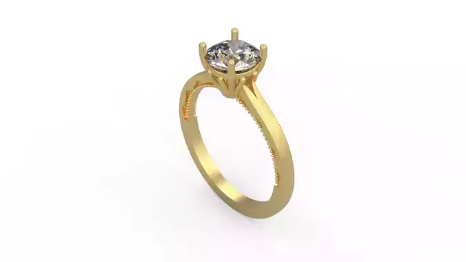 Woman Solitaire Ring 1149