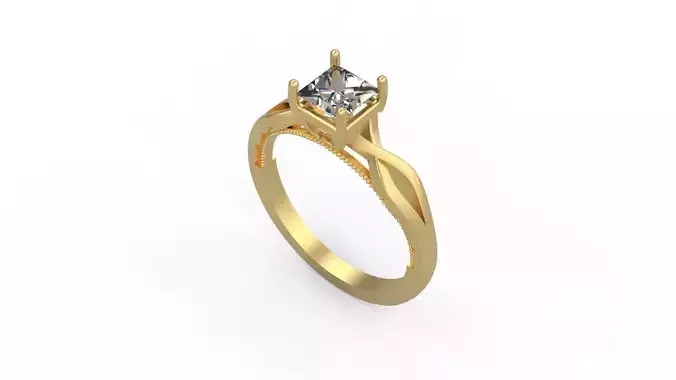 Woman Solitaire Ring 1143
