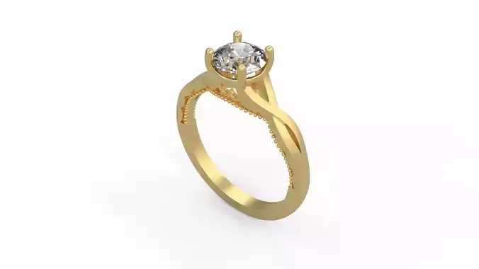 Woman Solitaire Ring 1147