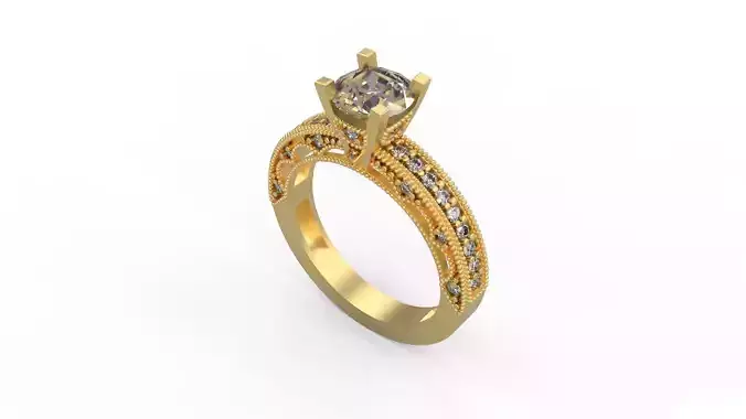 Woman Solitaire Ring 1168
