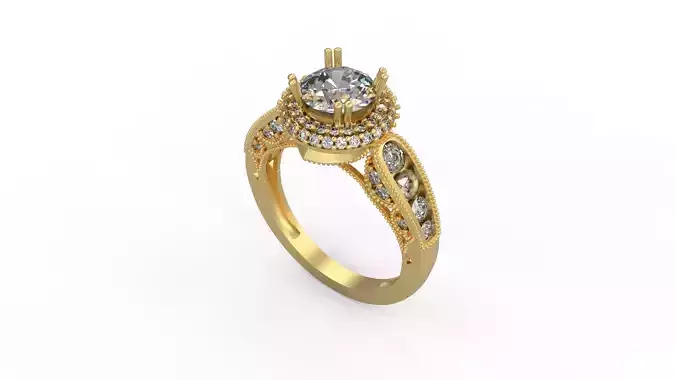 Woman Solitaire Ring 1165