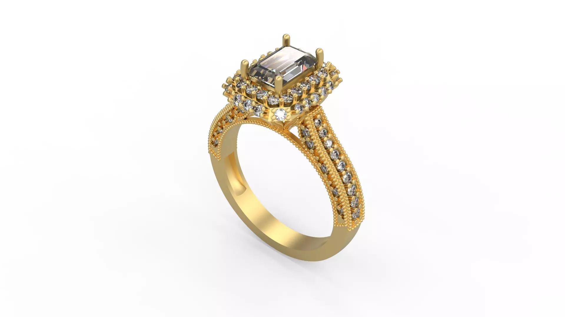 Woman Solitaire Ring 1163 3D print model