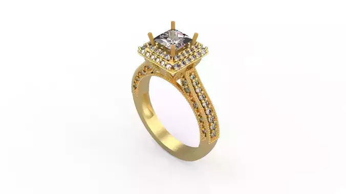 Woman Solitaire Ring 1159