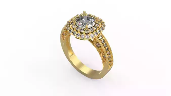 Woman Solitaire Ring 1157