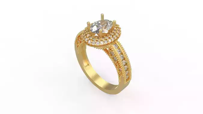 Woman Solitaire Ring 1156