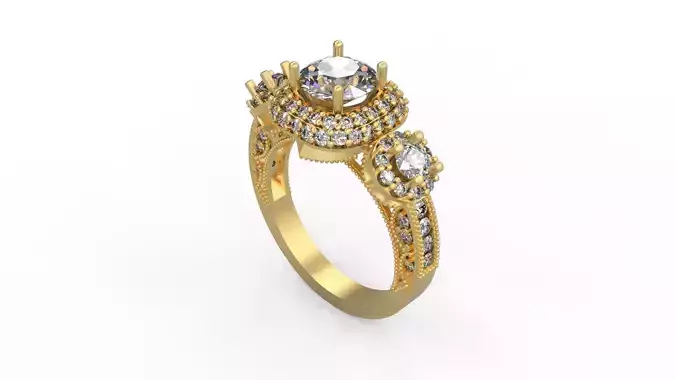 Woman Solitaire Ring 1153