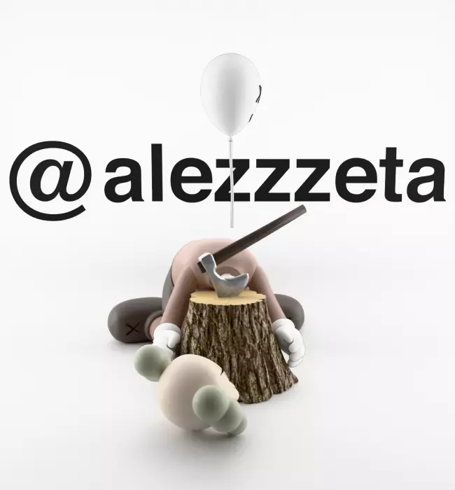 Kaws Beautiful Losers Textured Low-poly 3D model_27