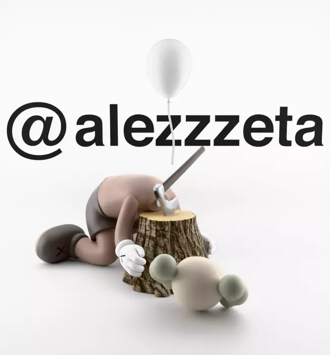 Kaws Beautiful Losers Textured Low-poly 3D model_24