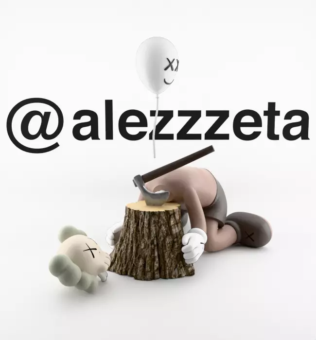 Kaws Beautiful Losers Textured Low-poly 3D model_31