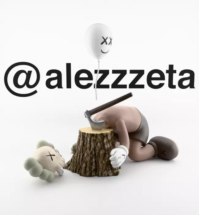 Kaws Beautiful Losers Textured Low-poly 3D model_32