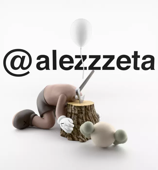 Kaws Beautiful Losers Textured Low-poly 3D model_23