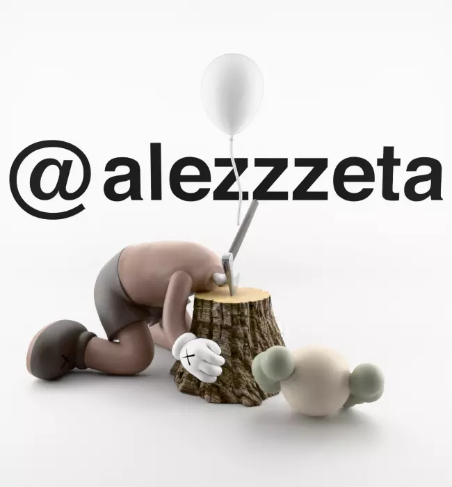 Kaws Beautiful Losers Textured Low-poly 3D model_22