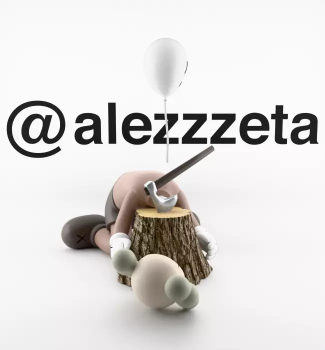 Kaws Beautiful Losers Textured Low-poly 3D model_26